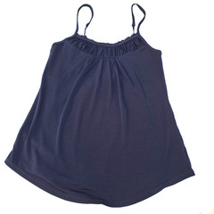 Martin+Osa Navy Blue Stretchy Y2K Ruched Ruffle Camisole Layering Top size Small