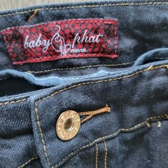 BABY PHAT VTG Y2K Hip Hop Streetwear Wide Leg Flare Jeans Grayish Black Size 11