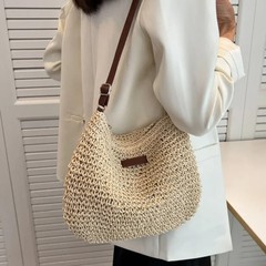 Ladies Fashion Summer Straw Crossbody Bag Women Beach Holiday