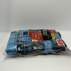Hanes Mens 6 Pack Tagless Boxers Blue Grey Plaid Small 28-30