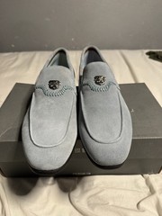 Stacy Adams Quincy Men’s Light Blue Suede Slip-On Dress Loafer US 11 M