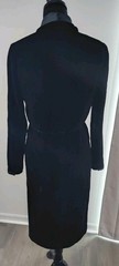 VTG 80s Miss O Oscar de la Renta Black Velvet Tuxedo Coat Dress Satin Shawl …