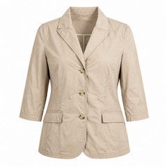 Axcess Liz Claiborne Women 16 Beige Stretch 3 Button Jacket Blazer