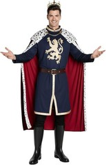 Men`s Royal Medieval King Costume Adult King Arthur Medieval Renaissance Prince