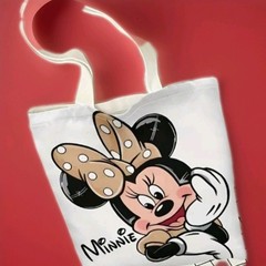 Cute Multipurpose Minnie Mouse Canvas Tote Bag. 13×9″. Gift Idea.