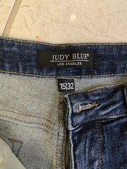 Judy Blue Womens Skinny Jeans Size 15/32 Slim Fit Distressed Medium Wash