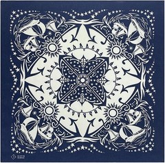 Bycc Bynn 4-Pack 100% Cotton Bandana Set, Vintage Graphic Print, 22×22 inches