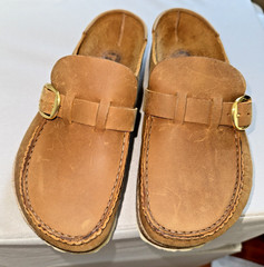 Birkenstock Buckley Cognac Brown Oiled Leather Clogs EU 38 Regular/Wide US 8 EUC