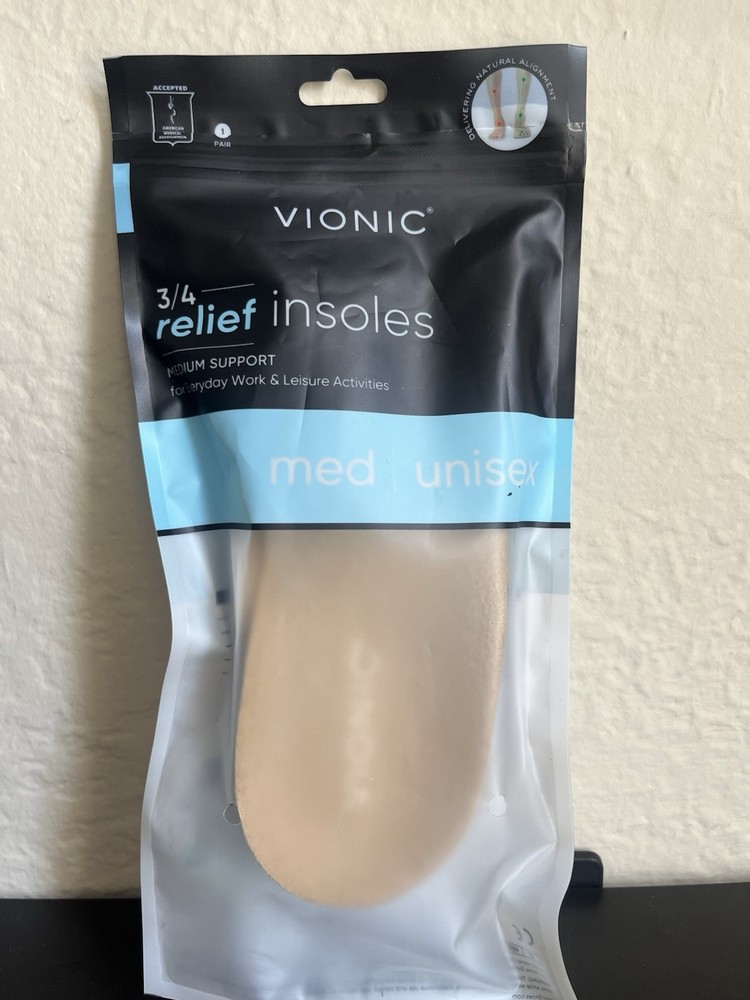 Vionic 3/4 Relief Insoles Medium Support Unisex Foam Inserts (Med)