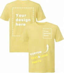 Personalized T-Shirt Custom Photo Text Logo Gift Unisex Cotton S-3XL Fast Ship