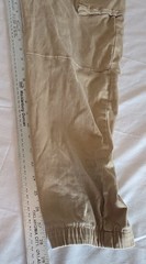 Hollister Men’s Skinny Jogger Pants Beige XL Cotton Twill Stretch Cargo Pockets