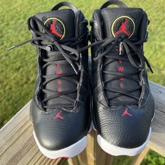 Air Jordan 6 Rings Shoes Black Red White 322992-063 Mens Size 10.5 No Box