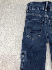 American Eagle Jeans Womens 000 (24×27.5) Cargo Hi Rise Jegging Blue