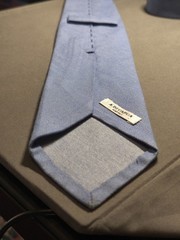 A. Di Capua Napoli – Cotton Tailored Tie Solid Color Blue Jeans