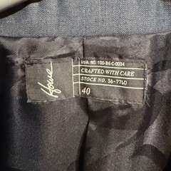 Howe Mens Two Button Blazer Jacket Charcoal Grey Camo Lining Size 40