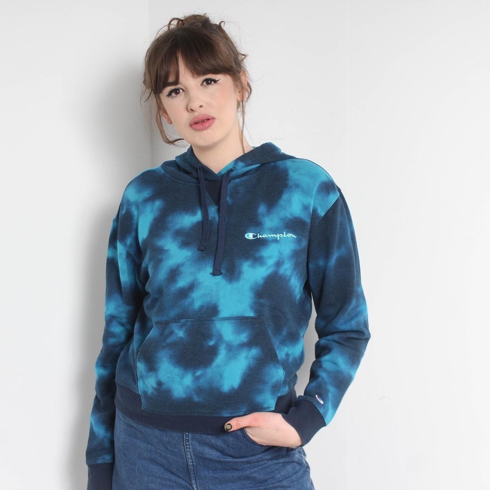 Champion Tie Dye Hoodie Blue – Size Medium M (D3)