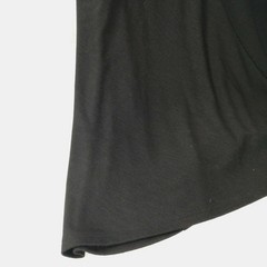 Y’s Wool Dress M Black Unique Asymmetrical Design, Stretch Fabric