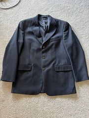 Brook Brothers 41 reg 1818 346 Cashmere Worsted Wool Navy Three Button Blazer