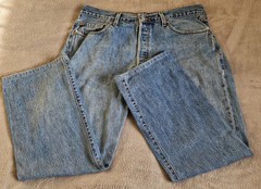Levi’s 501 XX Jeans Mens W38 L30 Blue Denim Straight Button Fly Big E