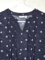Croft & Barrow Womens Top Short Sleeve Floral Medallion Paisley Stretch Medium