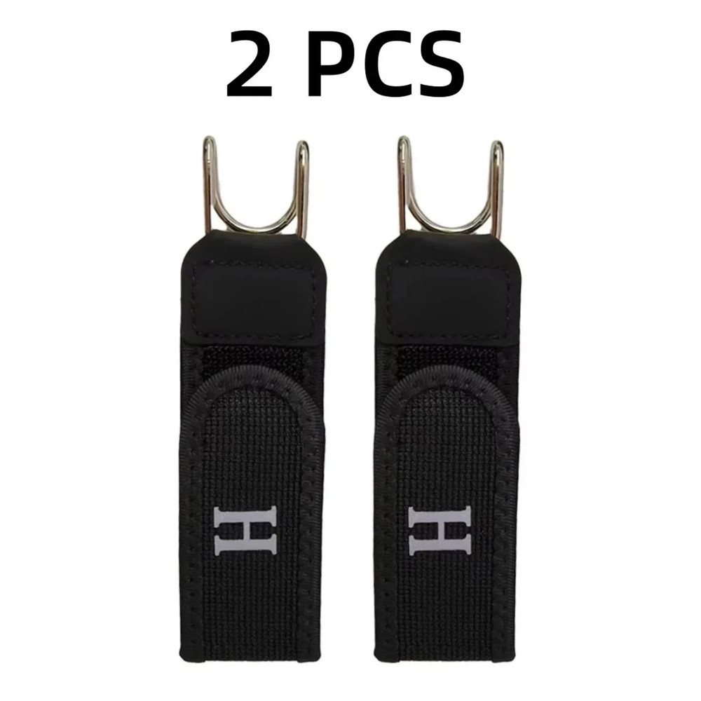 2PCS Tactical Metal Hook Elastic Belt Buckle-Less Invisible Waist Belt Closure