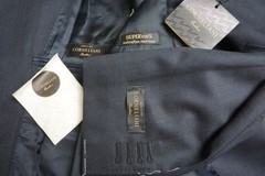 Corneliani Tailor Blue Nailhead Wool 2 Pc Suit Jacket Pants Sz 38R Brand New