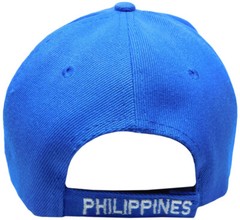 Philippines Country Letters Emblem Royal Blue Red Bill 3-D Embroidered Cap Hat