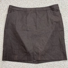 New York & Co Skirt sz 18 Brown Pencil Dark Academia Corporate Office Workwear