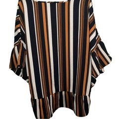 Striped Mileage Blouse With Chain Detail