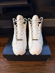 Jordan Air Jordan 13 Retro (GS) White/Green Leather Basketball Sneaker 5Y
