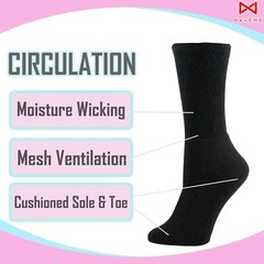 For Womens Non Binding Top Physician Approved Circulation Diabetic Crew Socks