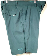 GILLZ Fishing SHORTS Mens LG (36 x 8) Green 95% Nylon/5% Spandex Mesh Pockets