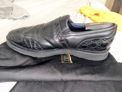 Zilli Calf Crocodile Monk Strap Loafer with Cashmere Lining 12 (Eu 45) Shoes $5k