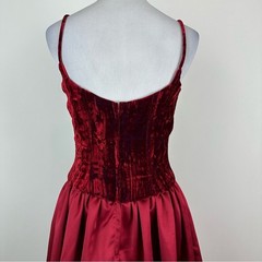 Jessica McClintock x Cache 90’s Vintage Velvet Satin Dress Size 10 Whimsygoth