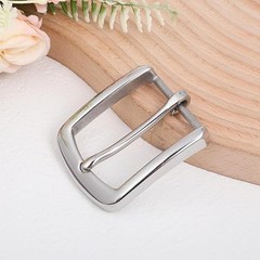 Silver Belt Buckle, 1.5 Inch Belt Buckles for Men, Stainless Steel Single Prong