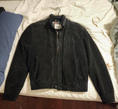 Vintage Wilsons men’s black suede leather jacket