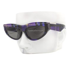 Burberry Prorsum Sunglasses BE 4425U 4113/87 Violet Check Plaid with Case