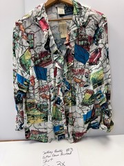 Jeffrey Banks Woman Printed Button-Down Shirt Size 3X – NWT – #3