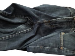 AG Adriano Goldschmied The Protégé Jeans Mens 36×32 Whiskering Med Wash Made USA