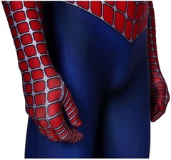 Costume Spiderman professionale per adulti da uomo con maschera unita spider man