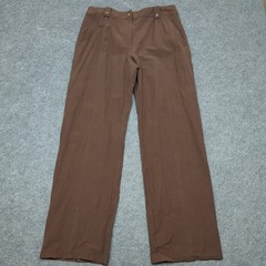 LLBean Women’s Wide Leg Pants Brown Viscose Rayon Spandex Size 10 Reg