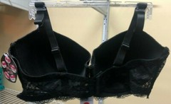Black Fuchsia By Secret Lace Underwire Black Lace Bra NWT 5 Ways to Wear 42DD