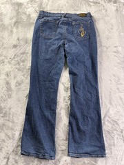 Vintage Baby Phat Jeans Womens 18 Blue Bootcut Flare Y2K Embroidered Logo