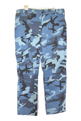 Rothco Ultra Force BDU Cargo Pants Blue Camo Mens Large Regular 38 x 31 Military