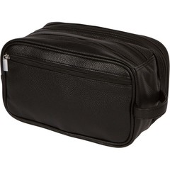 Men’s PU Leather Toiletry Bag | Hanging Wash Bag for Gym Travel & Grooming