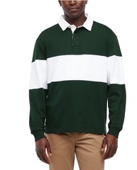 Gap Men’s Relaxed Colorblock Green/White Rugby Polo Shirt Size XL