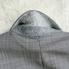 Banana Republic Mens 2pc Tailored Fit Suit 38S 32W 100% Wool Glen Plaid Gray