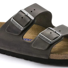 Birkenstock Arizona Iron Oiled Leather Unisex Sandals Size EU 37-45 Narrow/Wide
