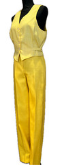 Vintage – JH Collectibles – Yellow Gingham – Vest & Pants Set – SZ S