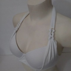 White knotted swim top size S